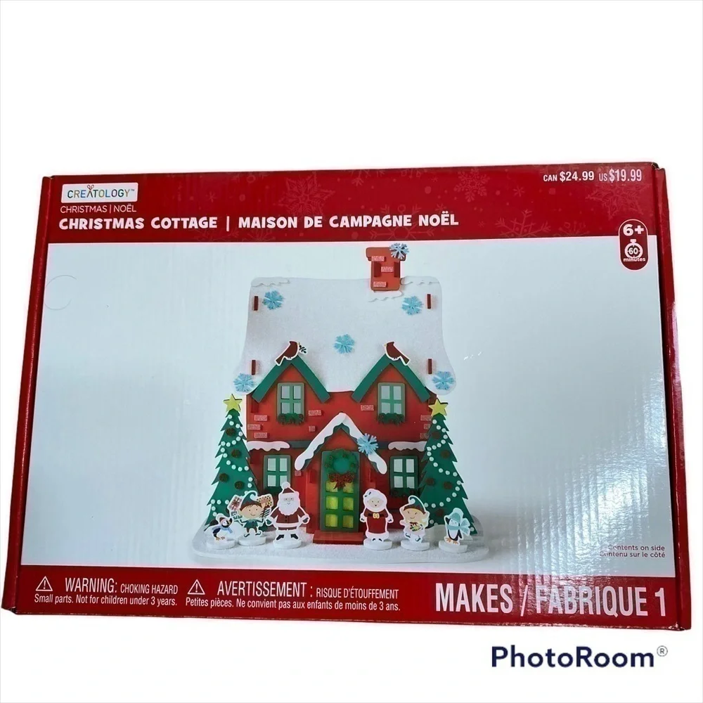 Creatology Christmas Cottage Children’s Craft NEW 6+ Santa Mrs. Claus Elves